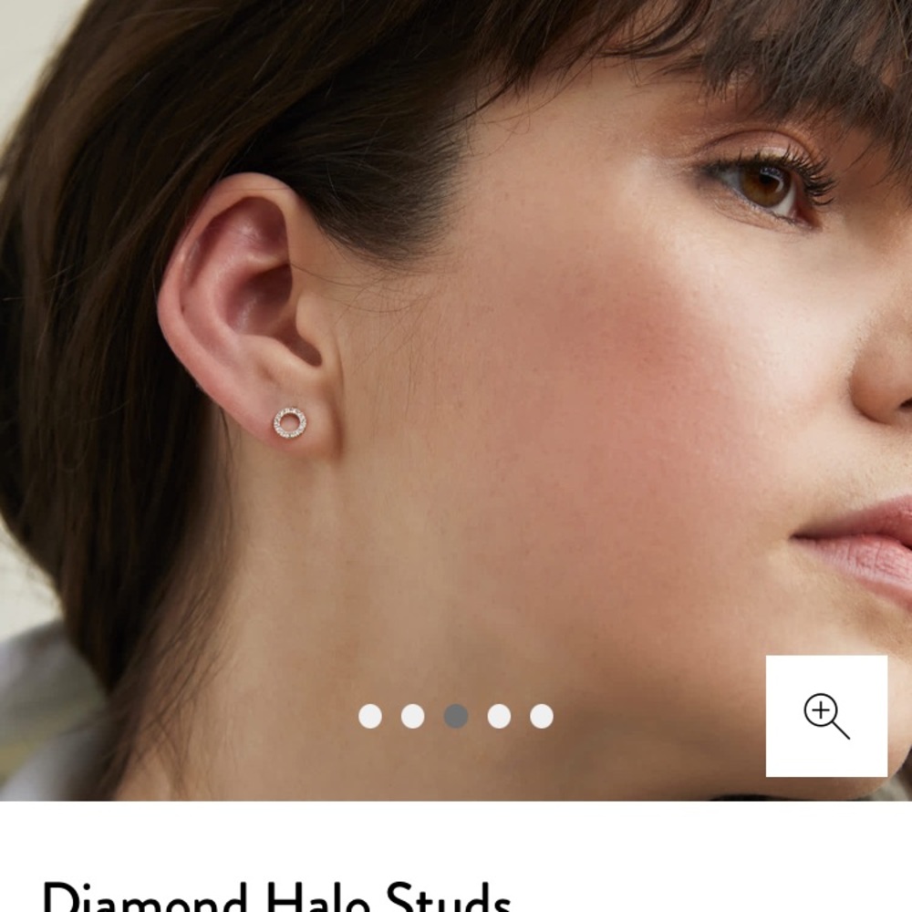 Mejuri Halo Studs 14k Yellow Gold Diamond